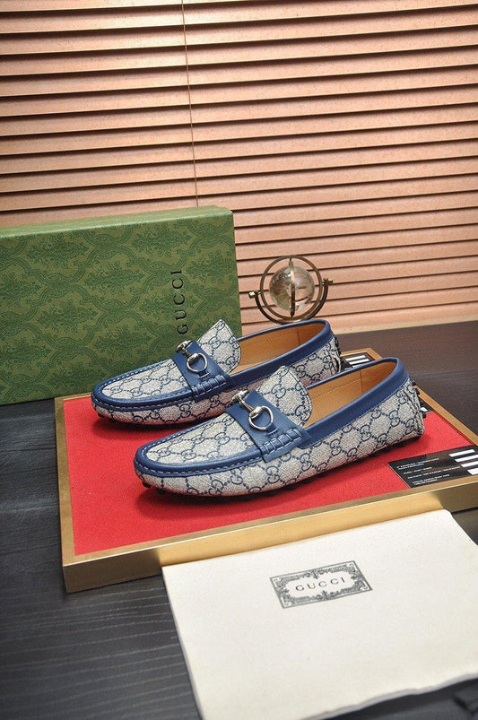 Gucci Loafer With Horsebit GG Canvas In Blue