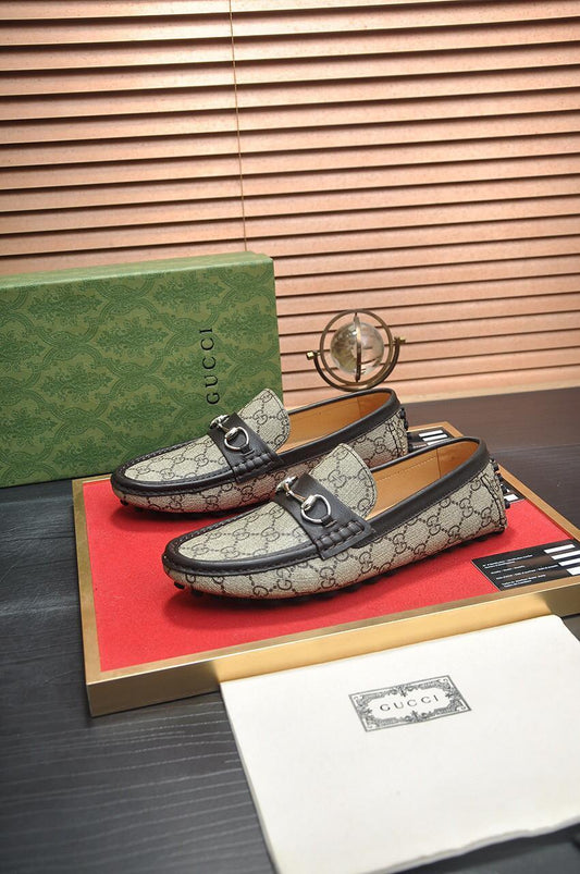 Gucci Loafer With Horsebit GG Canvas In Beige