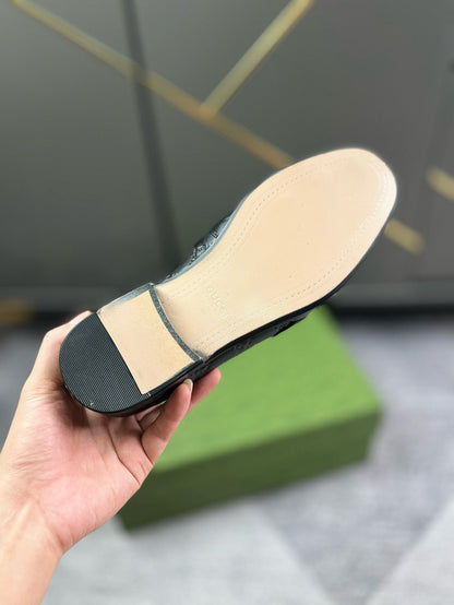 Gucci GG Debossed With Debossed Monogram Loafer In Black