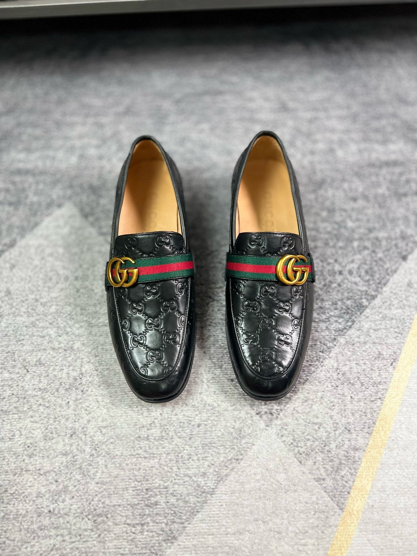 Gucci GG Debossed With Debossed Monogram Loafer In Black